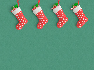 Seamless Xmas socks pattern in cozy winter style, ideal for web, blog, flyer and banner designs. Perfect for festive backgrounds, textile concepts and holiday-themed creative projects.