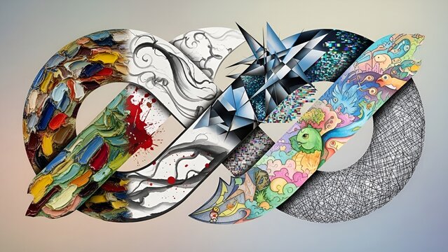 abstract background with butterflies and flowers - Powered by Adobe