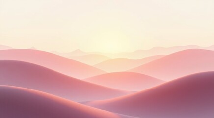 Mountain range with a sunset in the background