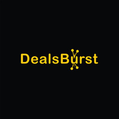 Yellow dealsbürst text logo with bursting 'ü' symbol, representing sales and offers online