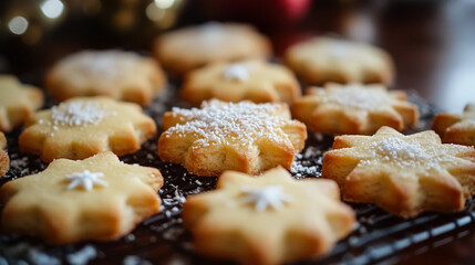 Heart-shaped cookies are beautifully arranged on a decorative plate, showcasing delightful baking and presentation