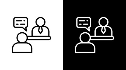 Interview  White Icon Set Design