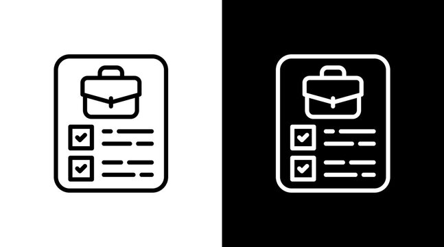 Hiring Checklist  White Icon Set Design