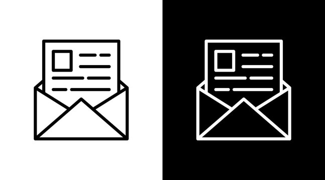 Cover Letter  White Icon Set Design