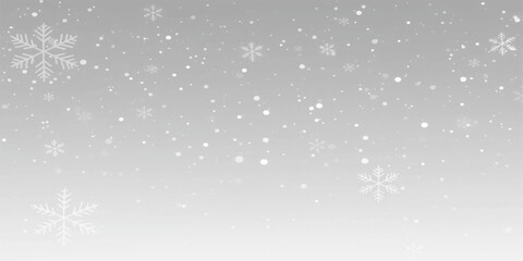 Abstract blue winter background with falling snowflakes, stars, and light for Christmas and New Year celebration design
