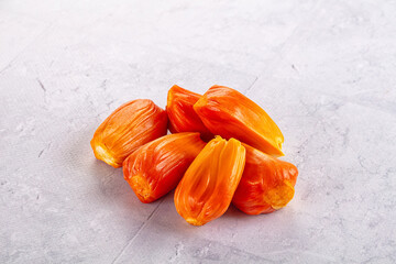 Red sweet juicy tropical red jackfruit