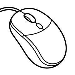 vector computer mouse coloring page 