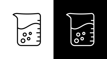 Beaker  White Icon Set Design