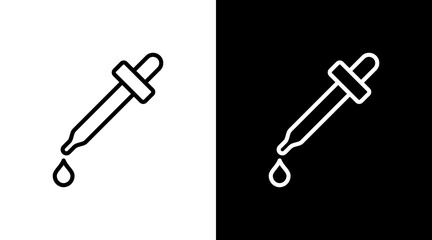 Pipette  White Icon Set Design