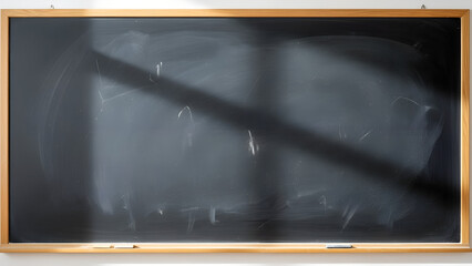 Clean empty blackboard in classroom for Knowledge Day concept  