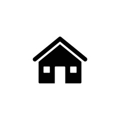 Obraz premium Minimal black house icon