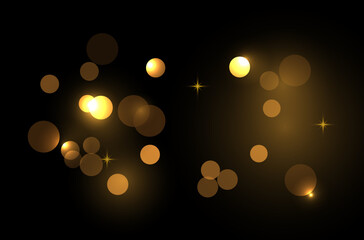 Red and fire-orange bokeh on dark background,Christmas lights bokeh