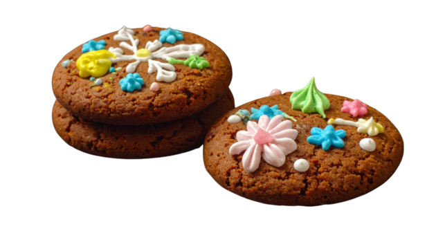 Gingerbread Man Cookie With Icing Pattern transparent background png