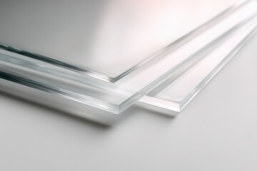 Macro photograph of delicate gelatin leaves laid flat on a white backdrop