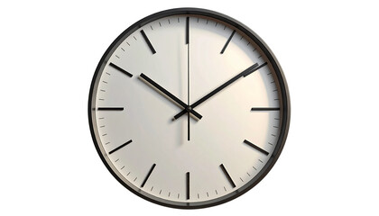 Round Wall Clock With Minimal Numbers transparent background png