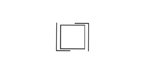 Square, Rectangle, Black, Collage Rectangle, Made of Paper, Photo Frame on Transparent Background