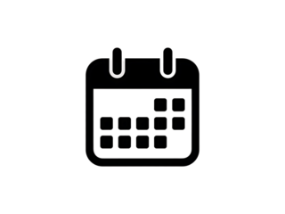 Stylized outline of a calendar icon with date numbers showing the 30th day isolated on transparent background