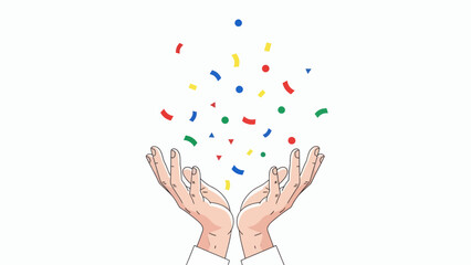 Minimalist New Year themed illustration celebrating the arrival of the upcoming year with festive elements