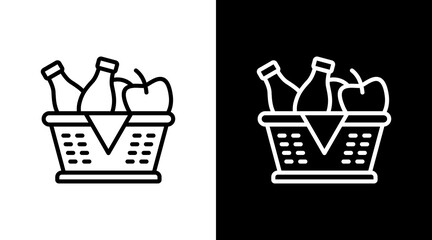 Picnic  White Icon Set Design