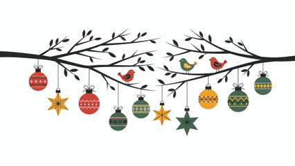 Minimalist New Year themed illustration celebrating the arrival of the upcoming year with festive elements