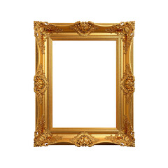 Ornate Gold Picture Frame Ready for Artwork Display in a Modern Art Setting