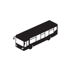 Modern and functional city bus silhouette