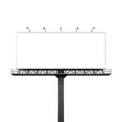 Obraz premium Blank billboard advertisement isolated on transparent background