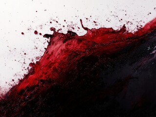 Dynamic splash of red liquid creates a vibrant and energetic visual display against a light background