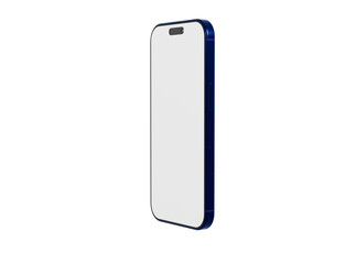 A sleek, modern blue smartphone isolated on white. Perfect for tech, mobile, communication, and design-related