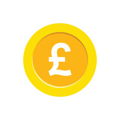 Pound icon set. Pound symbol inside circle. Pound currency symbol