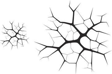 Black and white abstract branching pattern vector