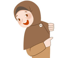 Muslim Teacher pointing something