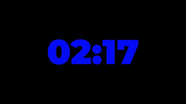 2 minutes 30 second countdown animation timer