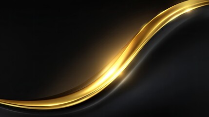 Elegant gold wave on a dark background creating a luxurious and sophisticated visual impact for use in various design projects and artworks