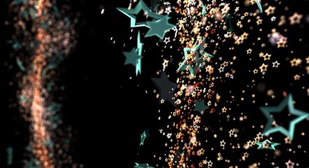 Abstract background featuring falling stars and particles. Perfect for a celebration or special occasion design.