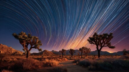 A long exposure of the night sky