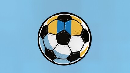 Stylized colorful soccer ball illustration