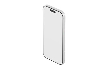 Clean, contemporary image of a smartphone, isolated on white, perfect for technology concepts, presentations, a
