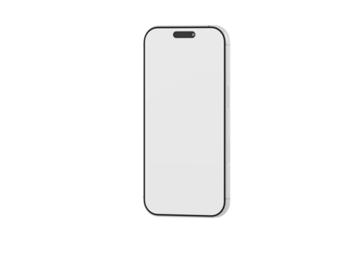 Smart phone concept with blank display. Mockup smartphone on white background. Technology and communication, de - Powered by Adobe