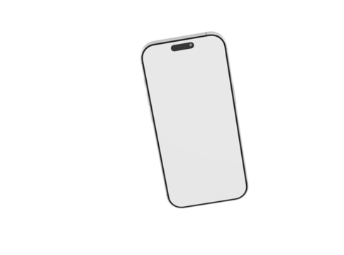 Clean, simple illustration of a mobile phone against a white backdrop. Perfect for tech, design, or app concept