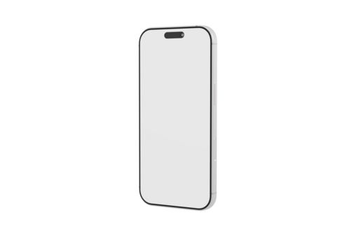 Clean, isolated view of a smartphone featuring a sleek, modern design. Perfect for tech and communication relat