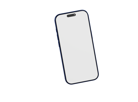 A close-up of a modern smartphone with a blank screen on a white background, perfect for technology concepts an - Powered by Adobe