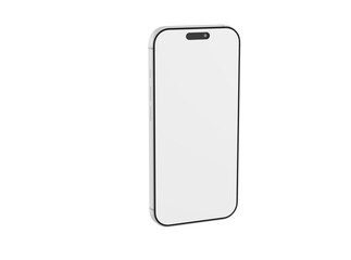 Clean smartphone mockup with blank screen for app presentation, perfect for technology and design concepts.