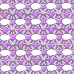 Purple Retro Geomeetric Ornament