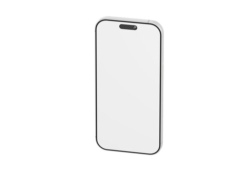 Clean, minimalist white smartphone mockup isolated on white. Ideal for showcasing app design, UI, UX, and mobil - Powered by Adobe