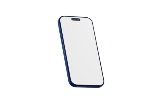 Stylish mobile phone with a blank screen. Perfect for tech, design, and communication themes. Ideal for mockups