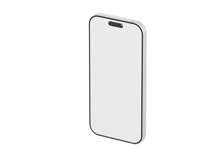 Modern smartphone blank screen with elegant design isolated, perfect for UI UX display, technology concept.