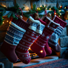 christmas sock with gifts