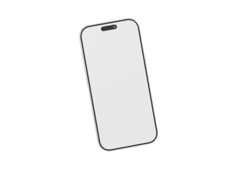 Clean, modern smartphone mockup on a white background. Perfect for presentations, app UI/UX, or tech product vi