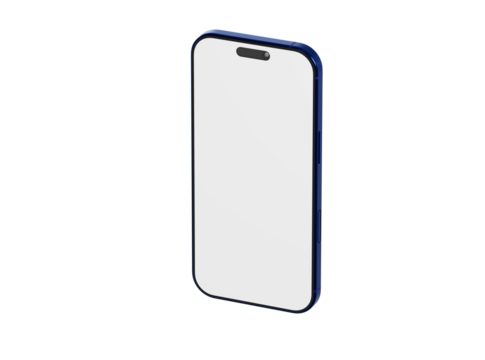 Stylish mockup of a smartphone with a blank display ready for your app, design, or content. Isolated, clean, an